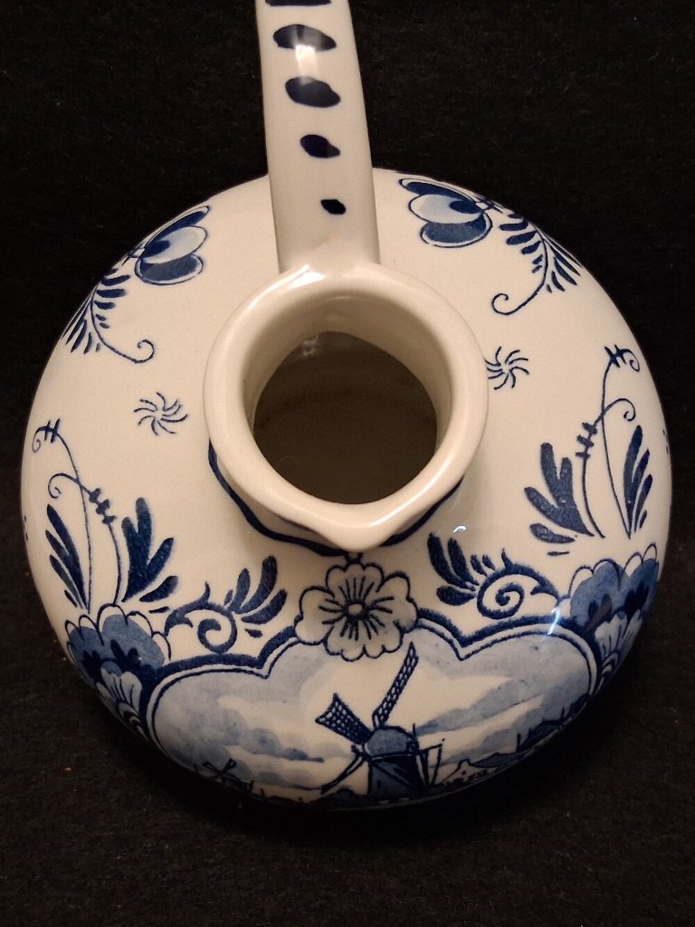 Vintage (1950s-80s) Bols Delft Hand Painted Dutch Windmill Jug Decanter & Cork - Picture 7 of 11